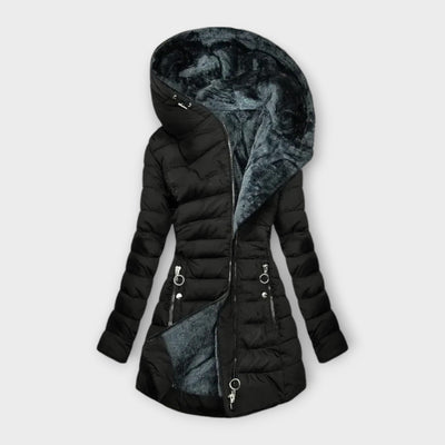 Deborah | Asymmetrical Hooded Puffer Coat