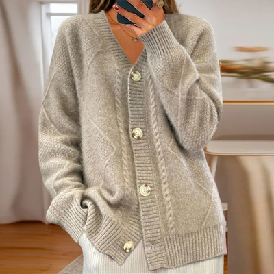 Charita | Cable-Knit Cardigan